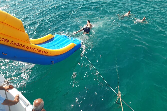 2.5 hour Glass Bottom Boat Trip, Snorkeling, Sliding and Fun - Stop 3: The Long Swim Stop, Sandwiches, and the Super Jumbo Slide
