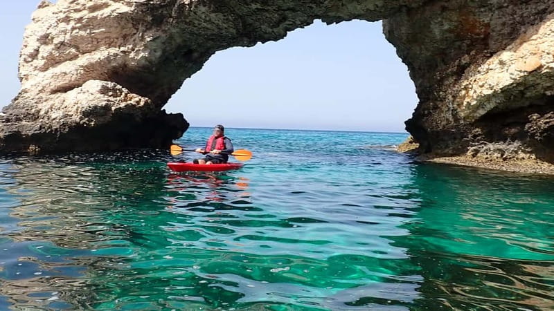 4-hour Ayia Napa SeaCaves Guided Kayaking from Limnara beach - Entering Two Sea Caves, Including the Two-Entrance Design