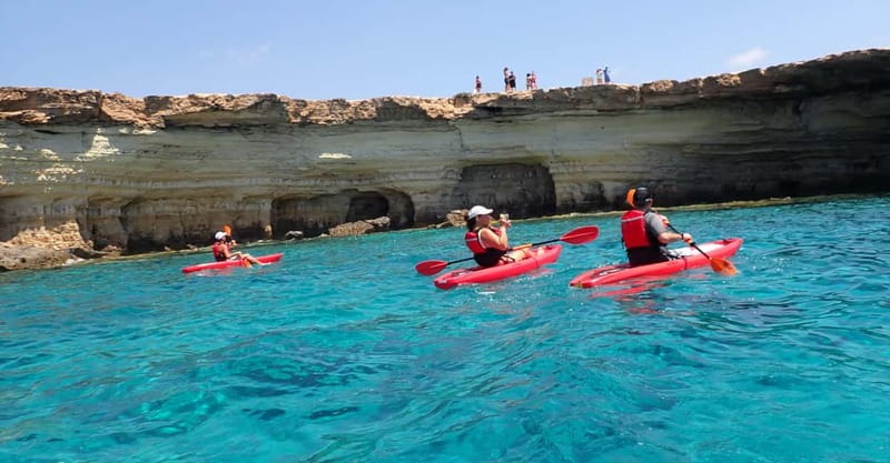 5-hour Cape Greco Caves kayaking + Snorkelling trip - Limnara beach to Cape Greco Sea Caves cove, plus the Palaces viewpoint