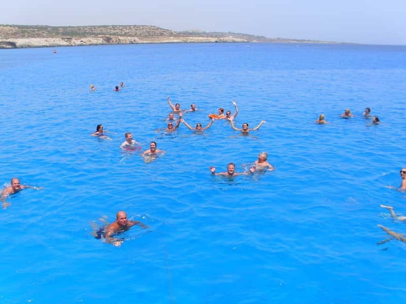 Ayia Napa: Lazy Day Cruise, Turtle Cove, Blue Lagoon & Lunch - Lunch onboard at the viewpoint: roast chicken, veggie or vegan, plus celiac-friendly options