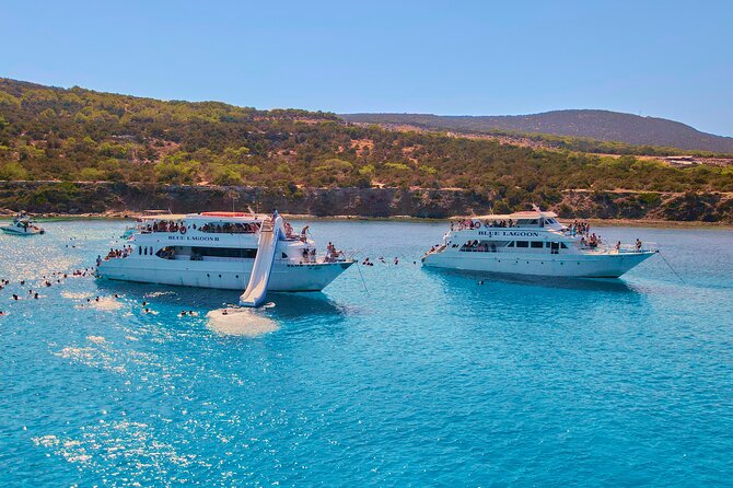 Blue Lagoon (Akamas) Bus & Boat Tour with Water Slide From Paphos - Latchi wrap-up: fruit, lemonade or wine, and how you get back to Paphos