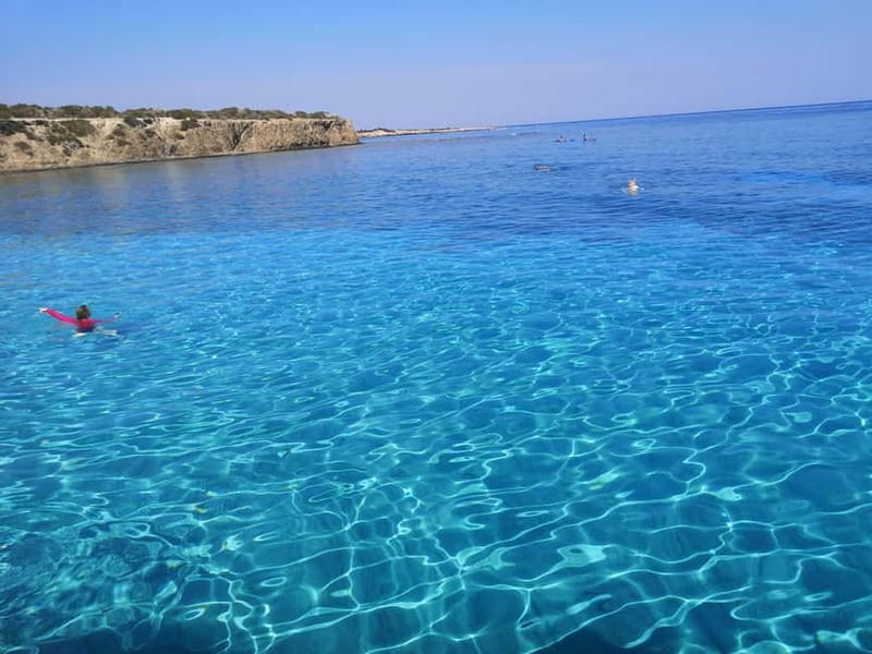 Blue Lagoon Latchi, coach transfer+boat trip, Half day trip - Blue Lagoon swim time, clarity and fish expectations