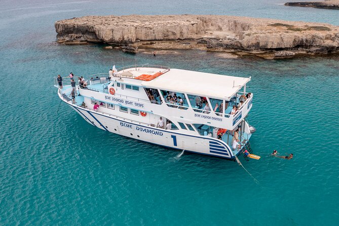 Blue Lagoon trip with slide & music departing from Latchi harbour - Fontana Amorosa: a beach stop named for love and time