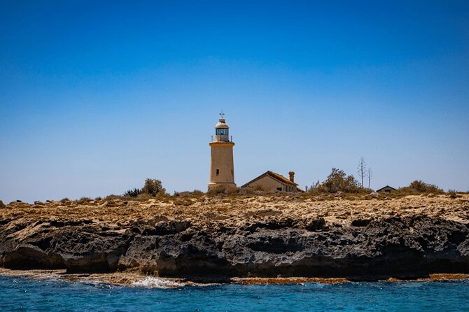Discovery Sightseeing Boat Trip from Agia Napa - Blue Lagoon in Cape Greco: snorkeling-friendly water time