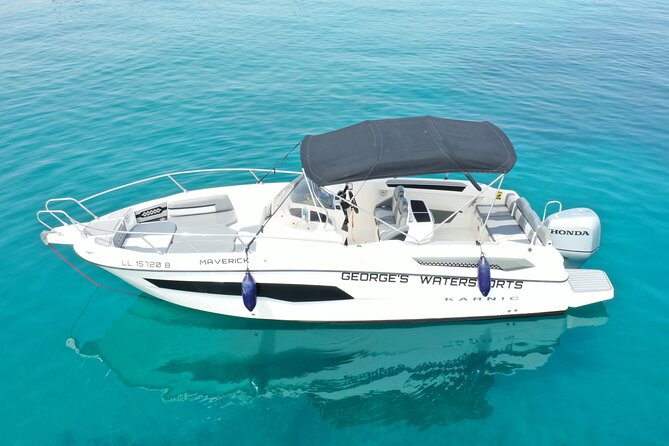 Exclusive line 225hp, self drive boat Karnic SL701 8.0m - Cruise Along the Akamas Peninsula Without Wasting Time
