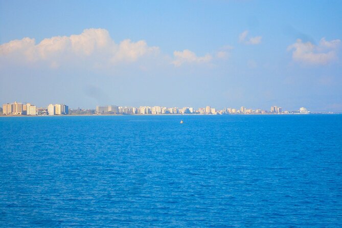 Famagusta Chill and Relax Cruise from Ayia Napa Harbour - Gliding toward Famagusta Ghost Town, then turning back in sight