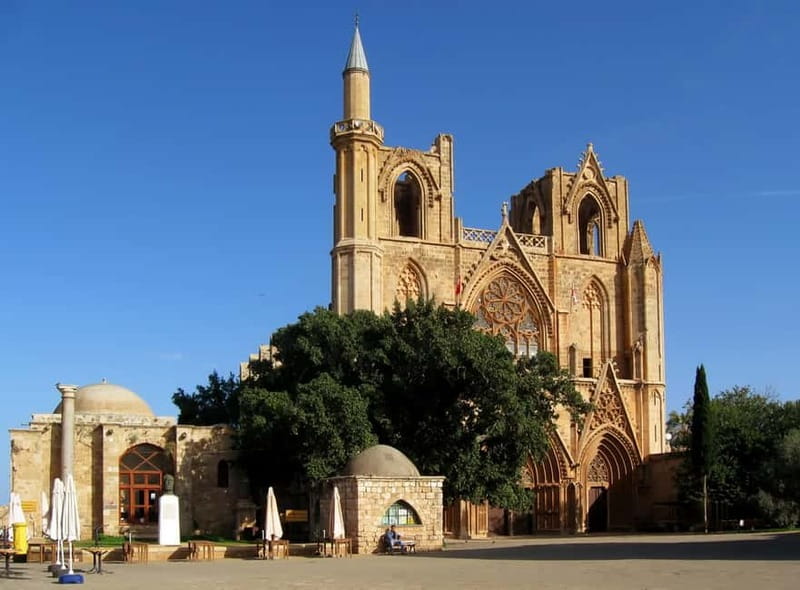 FROM LARNACA/AYIA NAPA/PROTARAS: Kyrenia & Famagusta - Pentadaktilos drive to Bellapais Abbey: 13th-century Gothic with coastal views