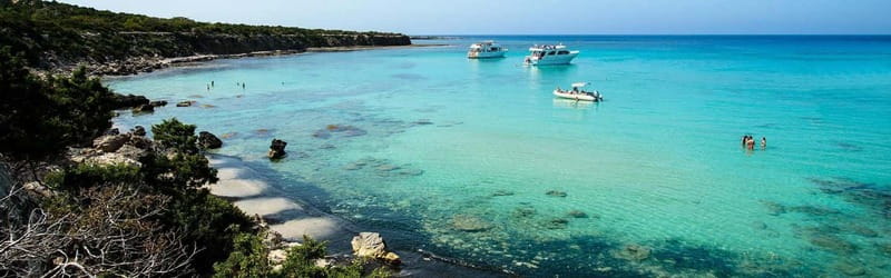 FROM LATCHI: Blue Lagoon Akamas Cruise - large water slide - Snorkeling With Masks Included Near the Manolis Sea Caves