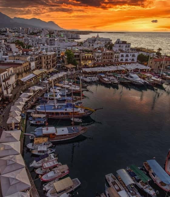 From North Cyprus: Kyrenia, St Hilarion Castle, Bellapais - Bellapais Abbey, Abbaye de la paix, and the view down to the coast