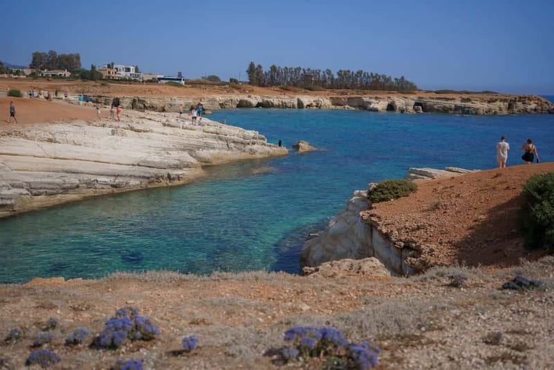 From Paphos: Blue Lagoon and Baths of Aphrodite Day Trip - Polis Crysochous (Golden Bay): lunch where the pace actually slows
