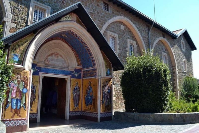 From Paphos: Chrysoroyiatissa, Kykkos and Omodos Day Trip - Kykkos Monastery and Museum: the gold mosaics part, plus manuscripts