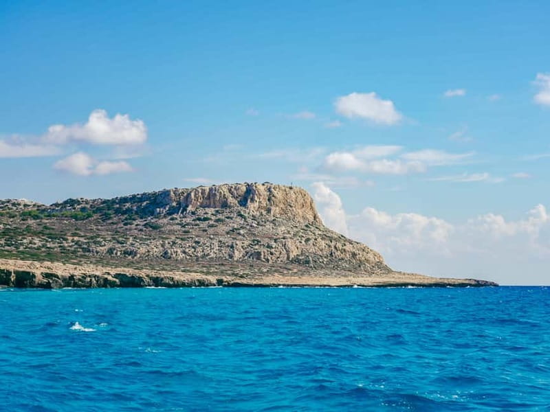 From Protaras: Catamaran Cruise to Blue Lagoon - Cape Greco Sea Caves and the Blue Lagoon Swim Stop