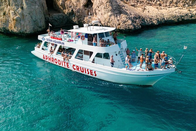 From Protaras: Turtle Cove & Blue Lagoon Cruise - Cape Greco National Park viewpoints and the bridge that’s eroding