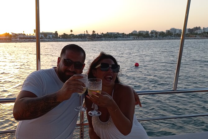 Larnaca Sunset Cruise with Unlimited Beers & Wine - A 3:30 pm sunset cruise that turns Larnaca golden