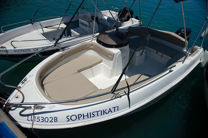 Luxury Eden 18 Private Self-drive boat hire to Blue Lagoon & more - Motorboat Freedom From Latchi Harbour