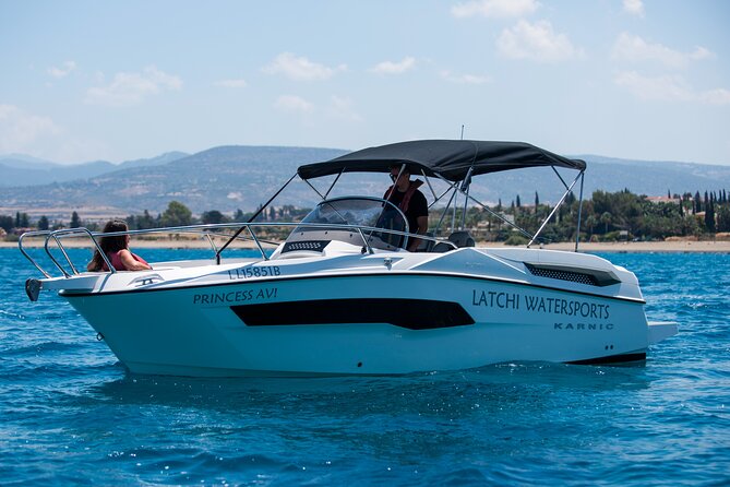 Luxury Karnic SL701 Boat with driver to Blue Lagoon & more - Your day on the Akamas: how the timing and swim stops usually feel