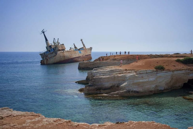 Paphos/Akamas: Blue Lagoon Bus & Boat Tour with Water Slide - The cruise-to-Blue-Lagoon transition on the water