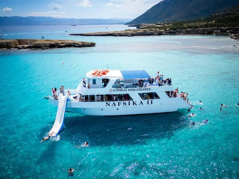 Paphos/Akamas: Blue Lagoon Bus & Boat Tour with Water Slide - Polis lunch and free time: shopping, walking, and a reset for sore feet