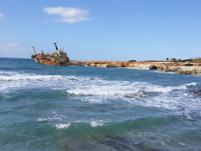 Paphos: Buggy Safari to Akamas Peninsula with Lunch - Sea Caves and the Edro III shipwreck: the first big wow