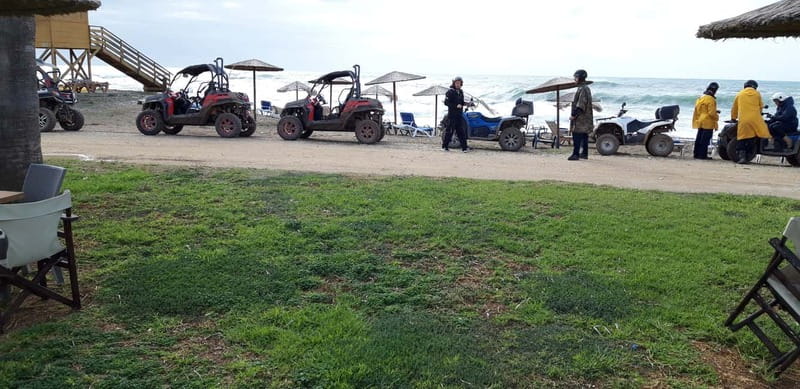Paphos: Seaside and off Road Buggy Safari - The Mandria coast break: beach bar drinks and a possible swim