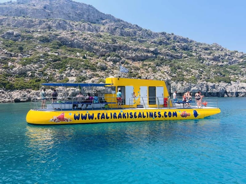 Paphos: Yellow Submarine Swim Cruise with Unlimited Drinks - Vera K 1950 shipwreck: glass cabin views you can actually linger over