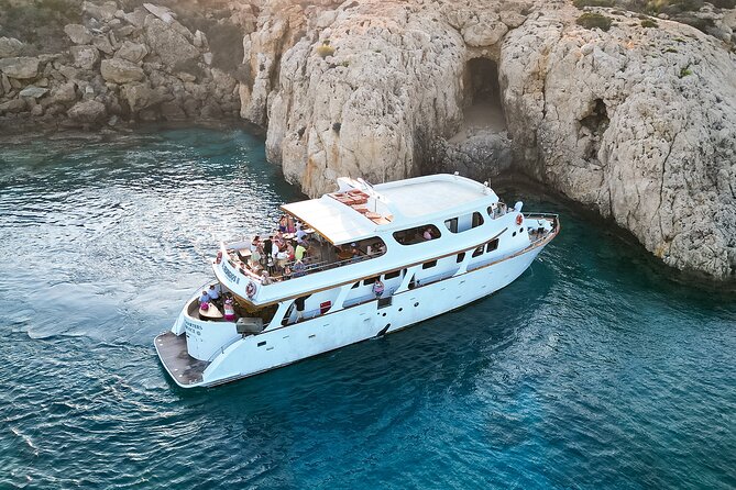 Protaras: Harmony | Luxury boat, water slide, Value Adventure - Cape Greco National Forest Park From the Water: Pirate Cave Legends at Sea Level
