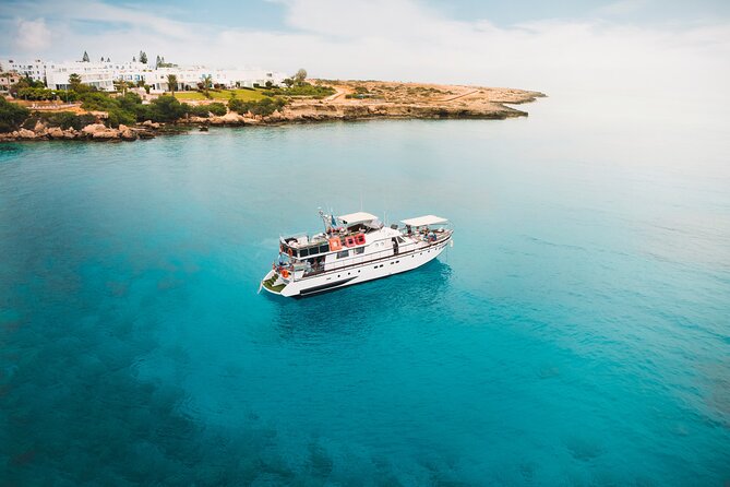 Protaras: St Georgios Presidential Cruise BBQ & 1 drink. 16+ - Agioi Anargyroi Chapel, Cyprus’ Easterly Landmark by Boat