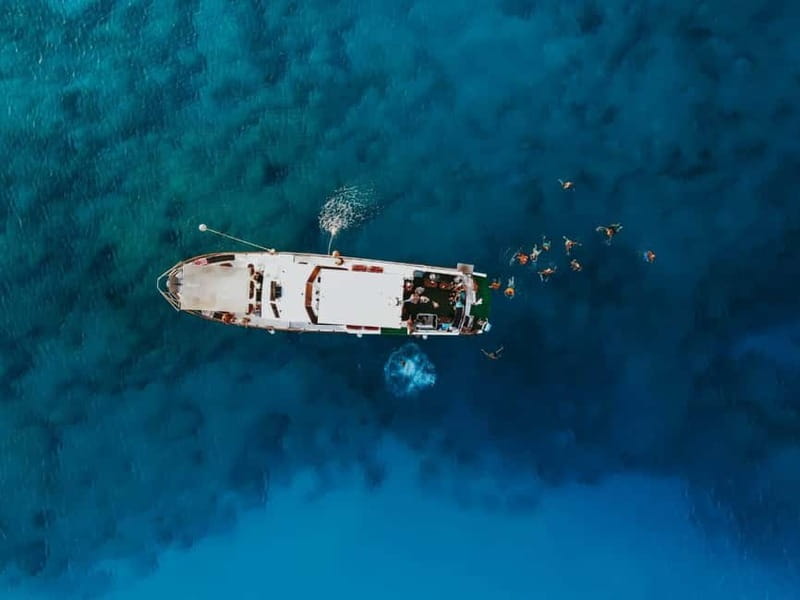 Protaras: Waterworld Turtle Cove Cruise with Swim Stops - Blue Lagoon swim stop, what a mooring means for your comfort