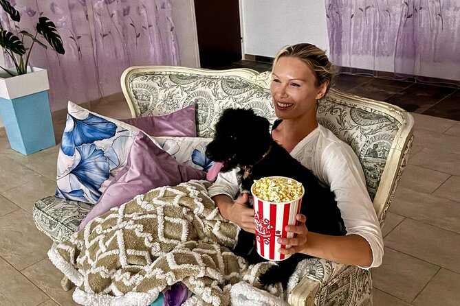 Puppies and Movies: A Feel-Good Film Night with Rescue Pups - What You Get for $42.33: Value in Comfort, Company, and Time