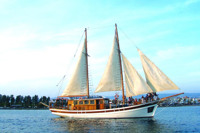 San Antonio Ruby Sunset Cruise from Protaras - Green Bay Beach stop: views of Famagusta, Derynia Bay, and Varosha from the sea