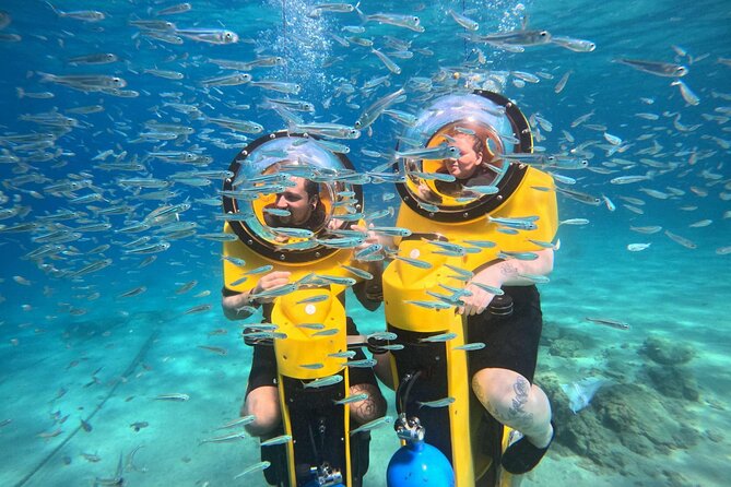 Undersea Scooters - How the scooter steering feels once you’re in the bubble