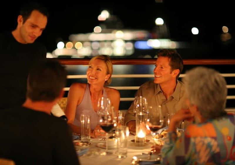Wave Dancer Deluxe Night Cruise with Fireworks - Adults Only - Live music plus the exclusive wave-dancing show with aerial acrobats